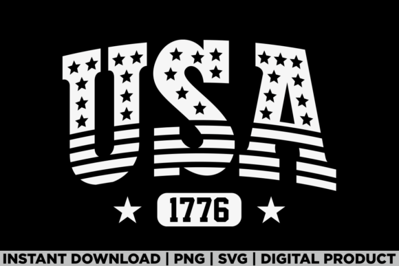 4th of July USA Flag 1776 Patriotic Graphics