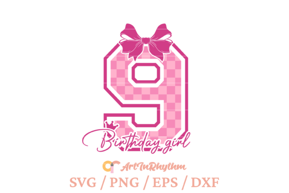 Birthday Girl Svg, 9th Birthday Shirt
