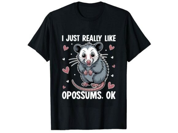 Cute Opossum Funny Animal Lover T-Shirt Graphics