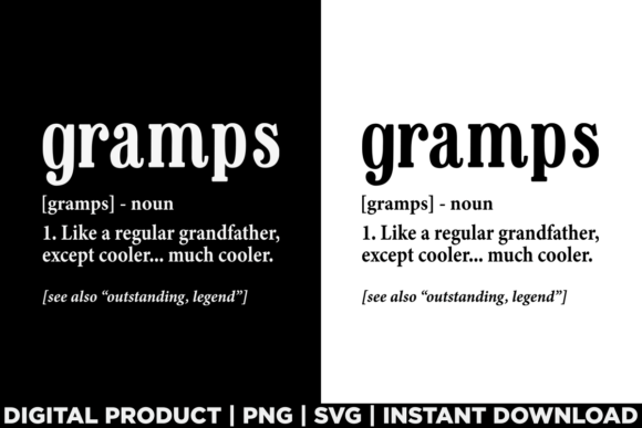 Fathers Day Birthday Gift Grandpa Gramps Graphics