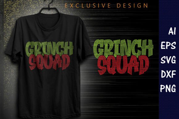 Grinch Squad, Rhinestone Design Graphics