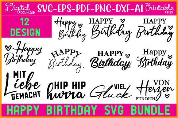 HAPPY BIRTHDAY SVG BUNDLE