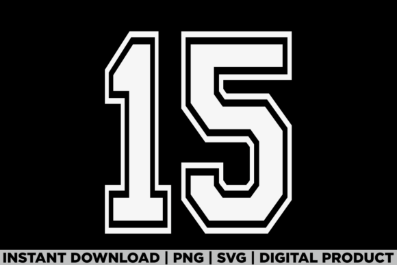 Number 15 Birthday Varsity Sports Team Graphics