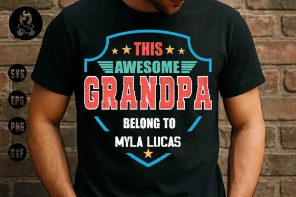 Personalized This Awesome Grandpa SVG Graphics